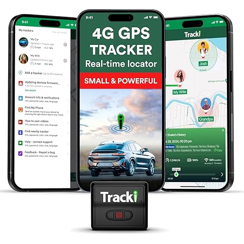 Tracki GPS Tracker for Vehicles – Real-Time 4G LTE Assets & Car Tracking Device with App, Magnetic Mount, Compact Design, Worldwide Coverage – iOS & Android (Subscription Required)