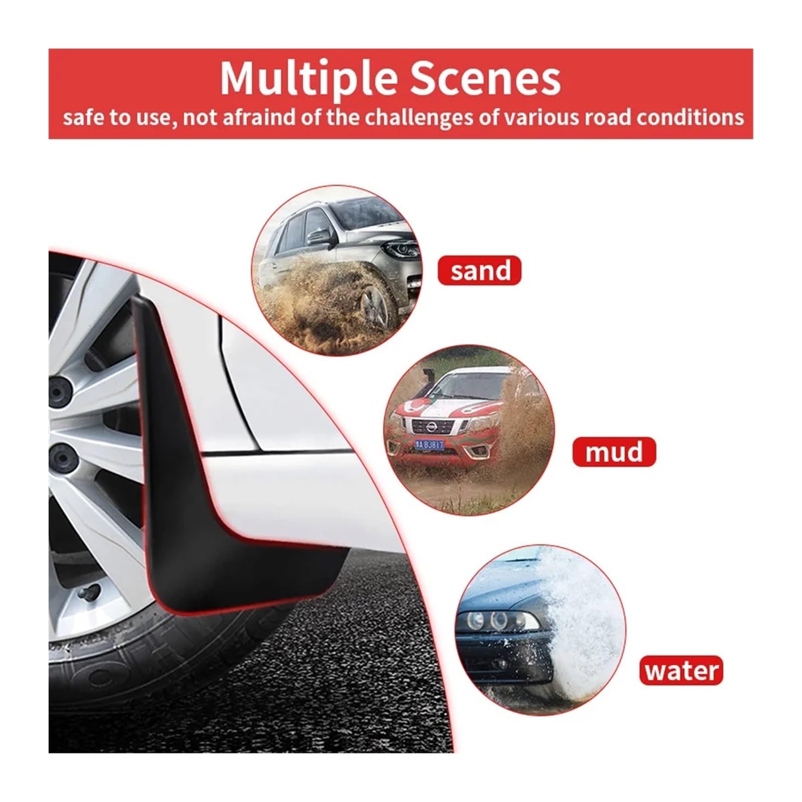 Mud Flaps For Toyota Sienna 2021-2023 - Front & Rear Mudguards Universal Protection All Seasons - View #8