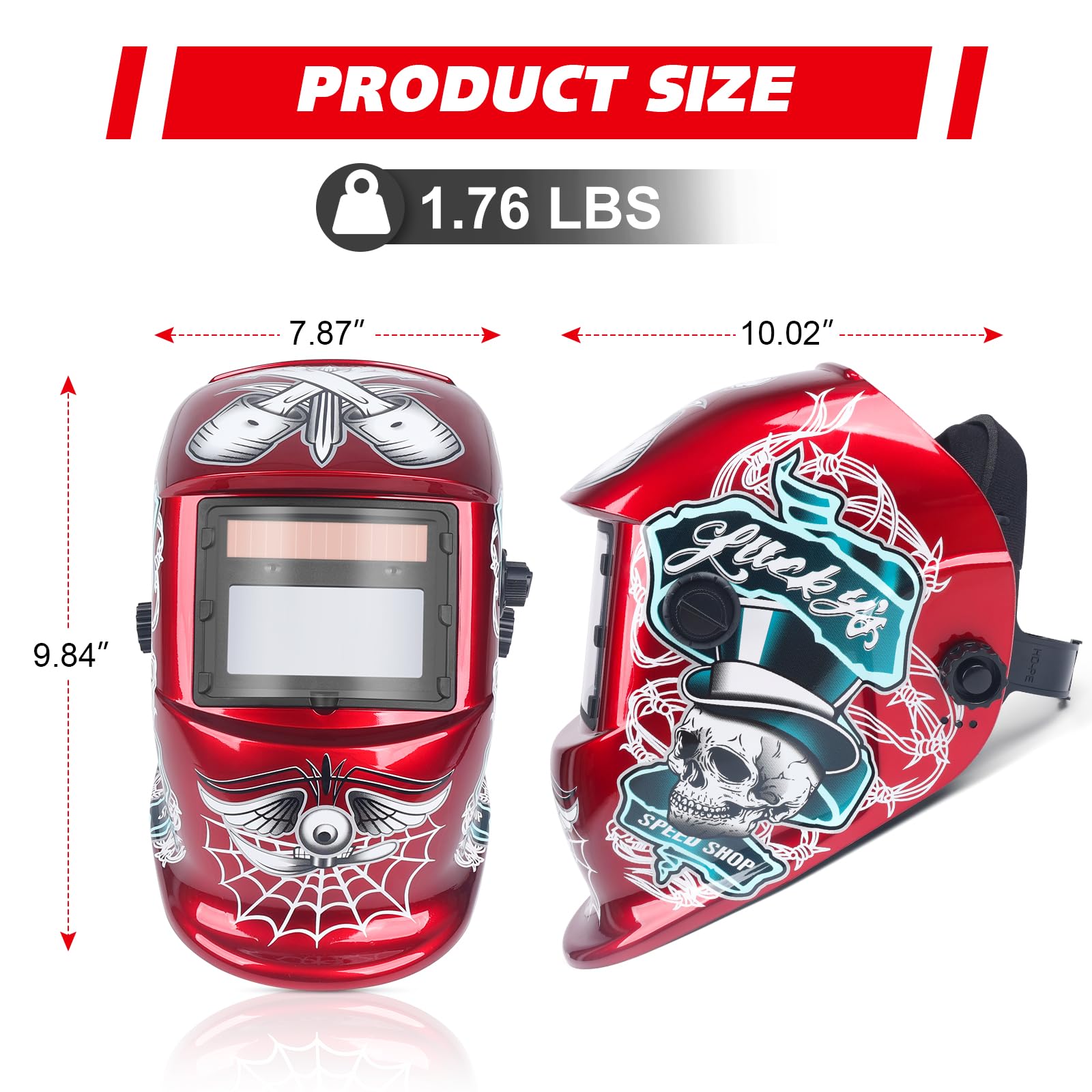 NDUUN Welding True Color Helmet Auto Darkening Mask with Adjustable Shade Range 4/9-13 for TIG MIG ARC Welder Hood…