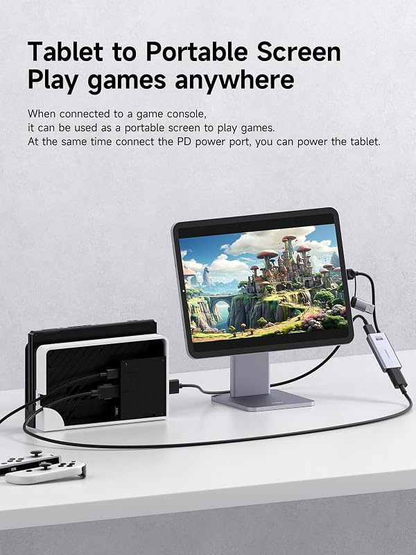 Hagibis USB3.0 Video Capture Card with 100W PD HDMI to USB/USB C 1080P HD 60fps Live and Record Video Audio Game MS2130 for Quest 3 2 Pro VR Switch2 PS4/5 Live Broadcast, Gaming, Streaming (UHC07P) by Hagibis - Used condition - Image 2
