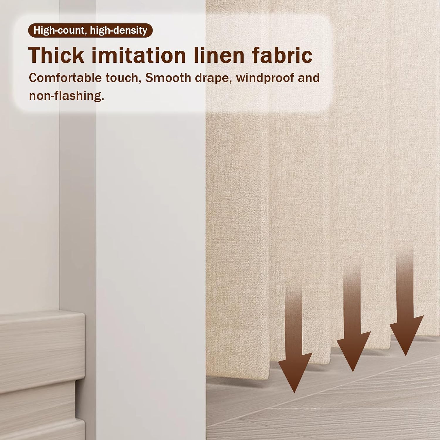 Magnetic Blackout Door Curtain Thick Waterproof Room Divider Windproof & Heatproof Privacy Protector for Open Closet White with Rod 160cm/63in Width