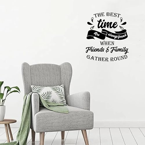 Miniatura 3 de Calcomanías de pared removibles para despegar y pegar, los mejores momentos siempre se encuentran cuando amigos y familiares se reúnen redondas,