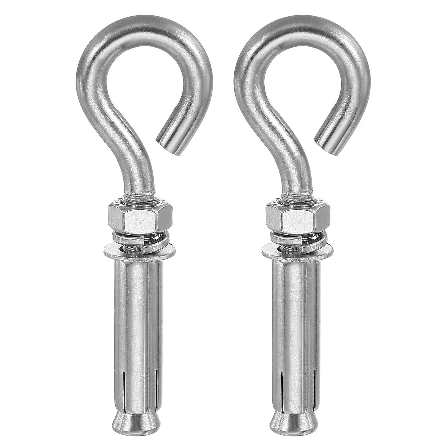 Pernos de expansión de acero inoxidable, 2 uds M6/M8/M10 304 anclajes de pared hormigón cáncamo sujetador perno gancho resistente for mampostería(M6)