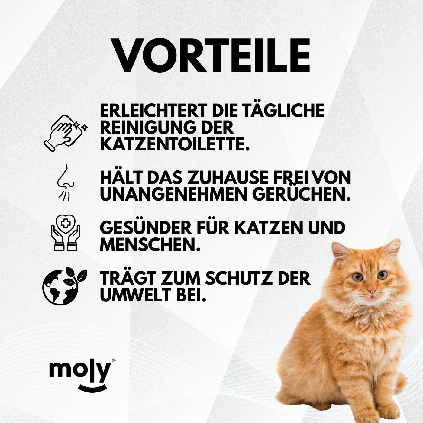 MOLY X4 Tofu natürliches ökologisches Katzenstreu, 11,2 kg, 14,8 l, biologisch abbaubarer Pflanzensand, Mais und Bambus, hohe Saugfähigkeit, staubfrei, kompostierbares Mineralbett
