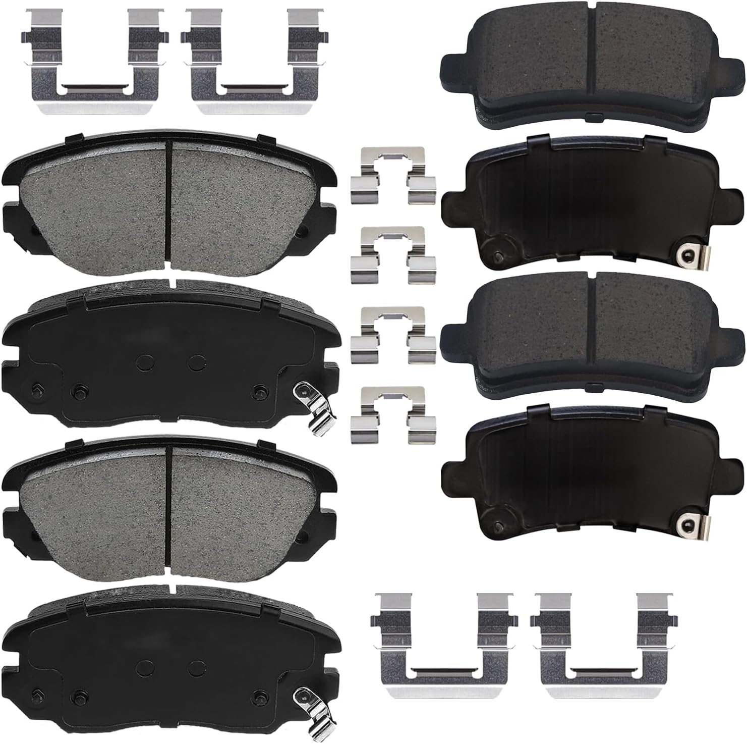 Autoclub 1421 1430 Ceramic Front and Rear Brake Pad for 2010-2016 Buick Lacrosse, 2011-2017 Regal, 2010 Allure, for Chevrolet Impala Malibu Limited, for Saab 9-5 Replacement Left Right Brakes