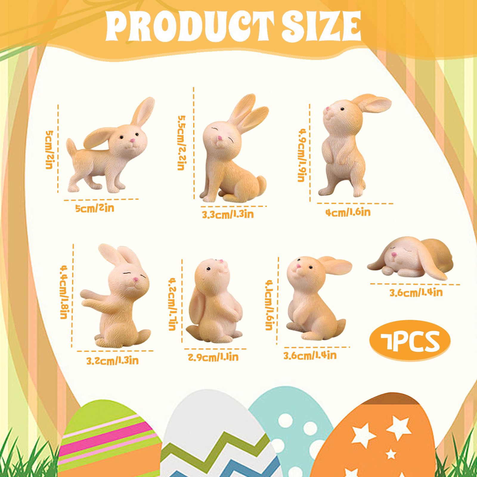 GZhaimai 14 Pièces Mini Lapin De Pâques, Mini Figurines De Lapin, Ornaments Sculpture De Bureau