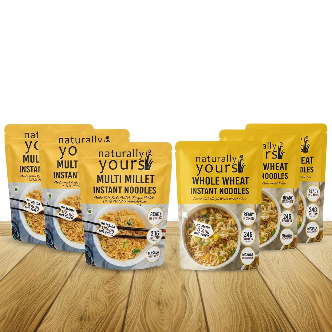 Naturally Yours Instant Noodles Combo | Khapli Whole Wheat & Multi Millet Variety Pack | Maida Free, High Protein & Fiber... - Review, Price and Buying Guide