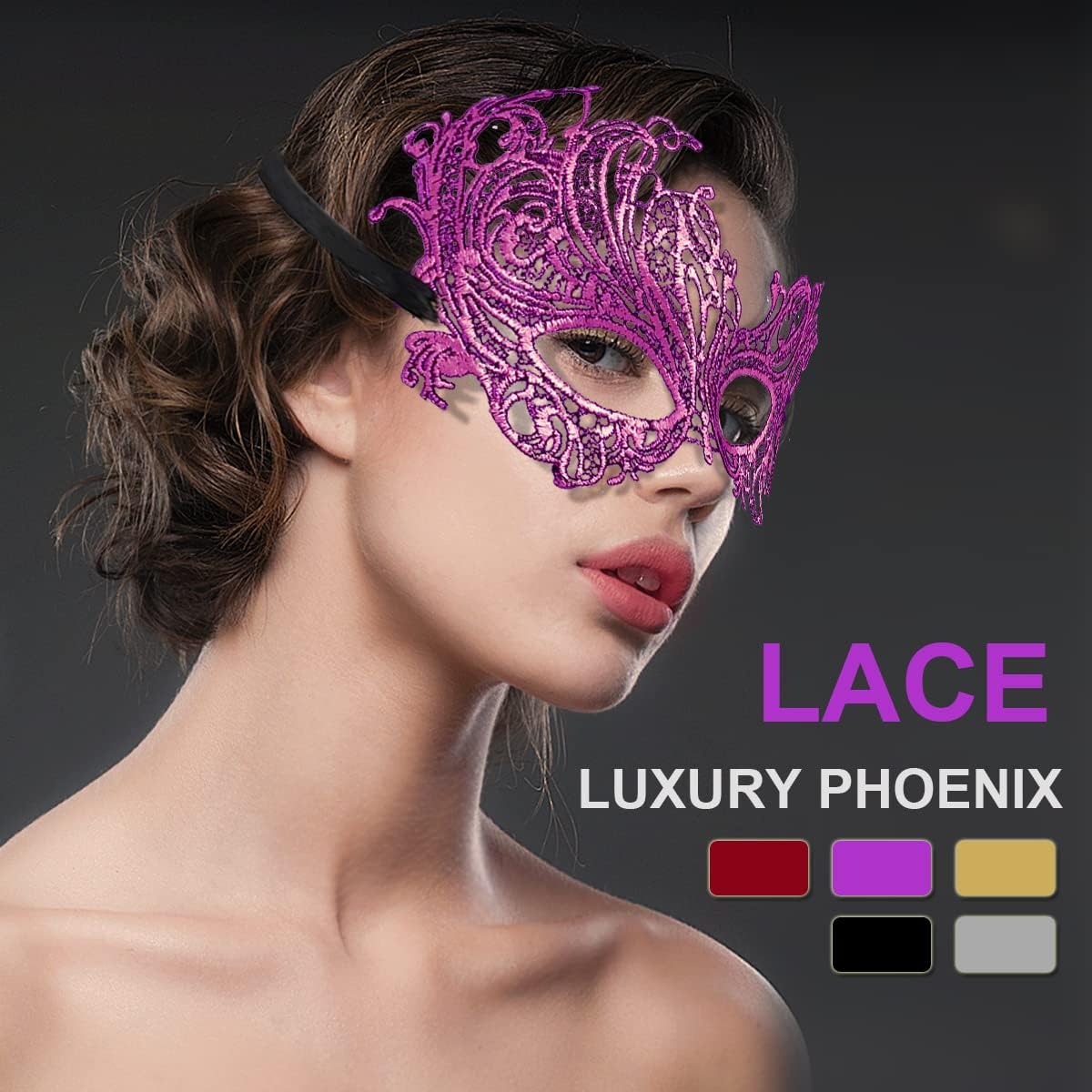 Masquerade Mask for Couples Lace Eye Mask Venetian Carnival Halloween Mask Party Ball Prom Mask Costume Mardi Gras 2Pack - Image 7