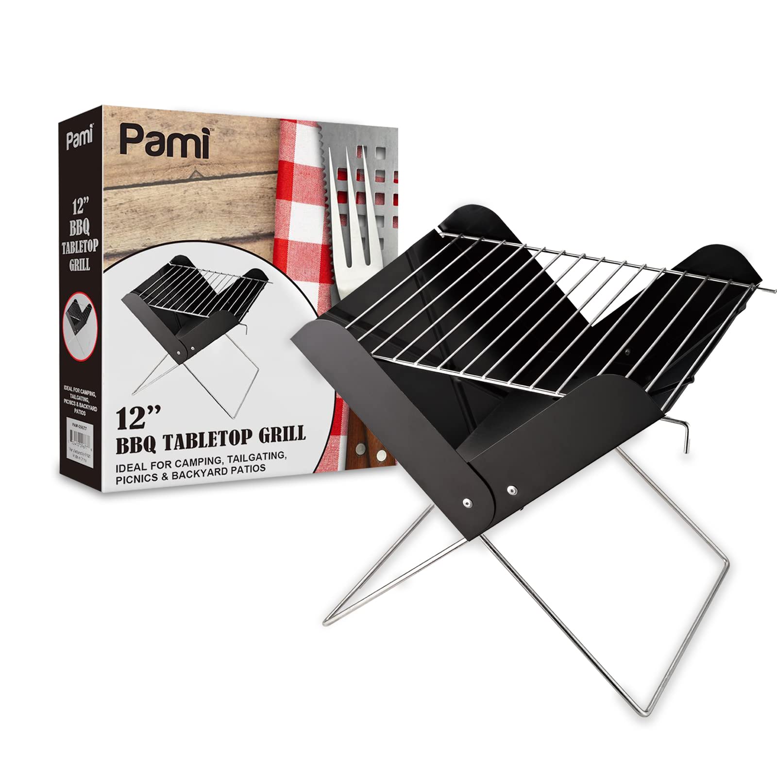 Amazon.com: PAMI 12” Portable BBQ Tabletop Charcoal Grill - With