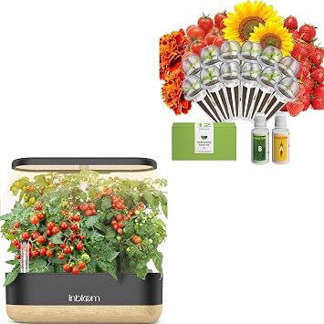 inbloom Hydroponics Growing System 12 Pods and Organic Salad Seed Pod Kit