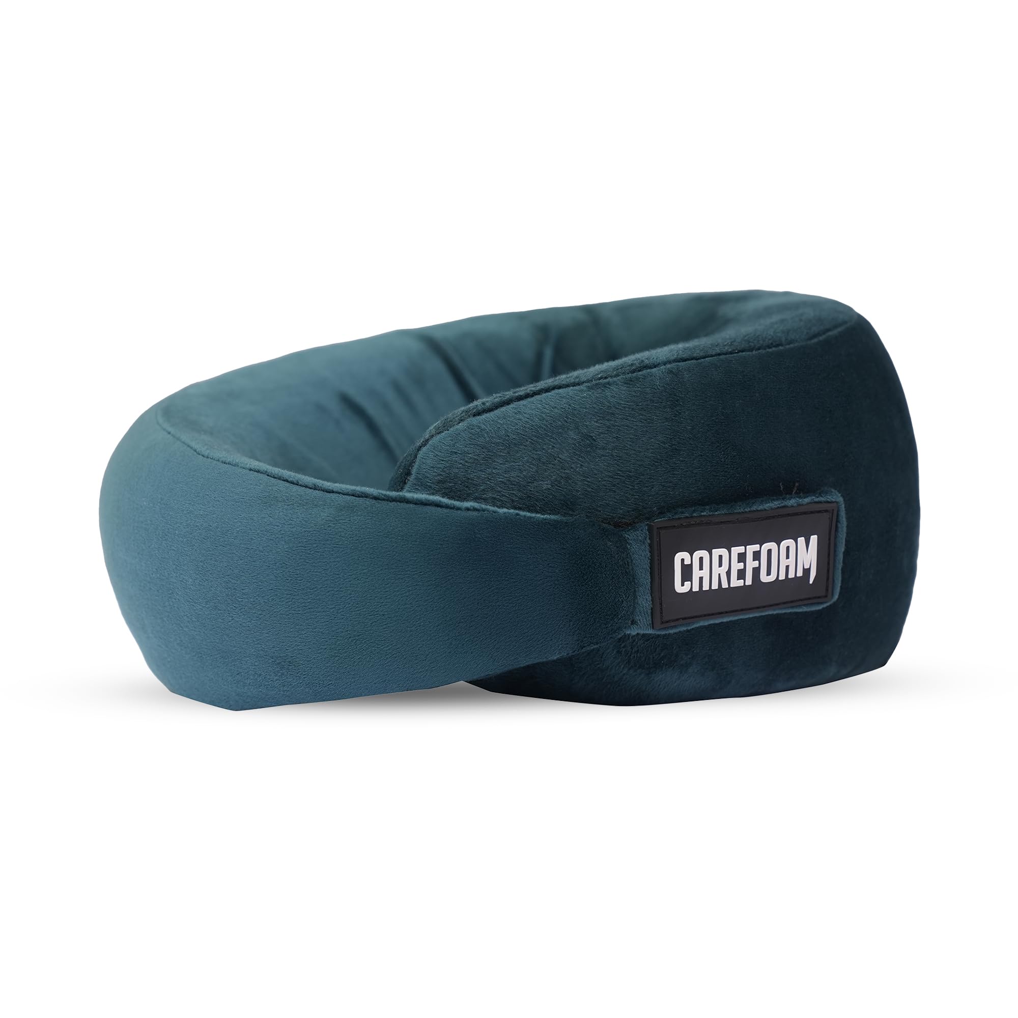 CareFoam Travel Neck Pillow | Premium Memory Foam Neck Pillow for Flight Travel, Car Sleeping | Adjustable Head Rest, Neck Rest Travelling Pillow for Sleeping Head Support