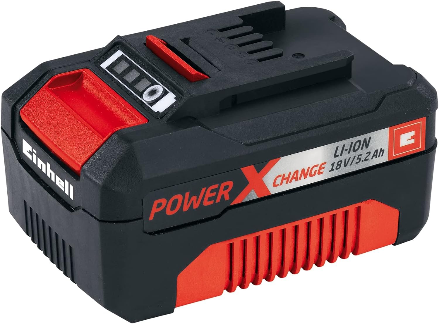 Einhell 5,2Ah Battery 5.2 A Power X-Change Lithium Battery Compatible with All Power X-Change Products - Red