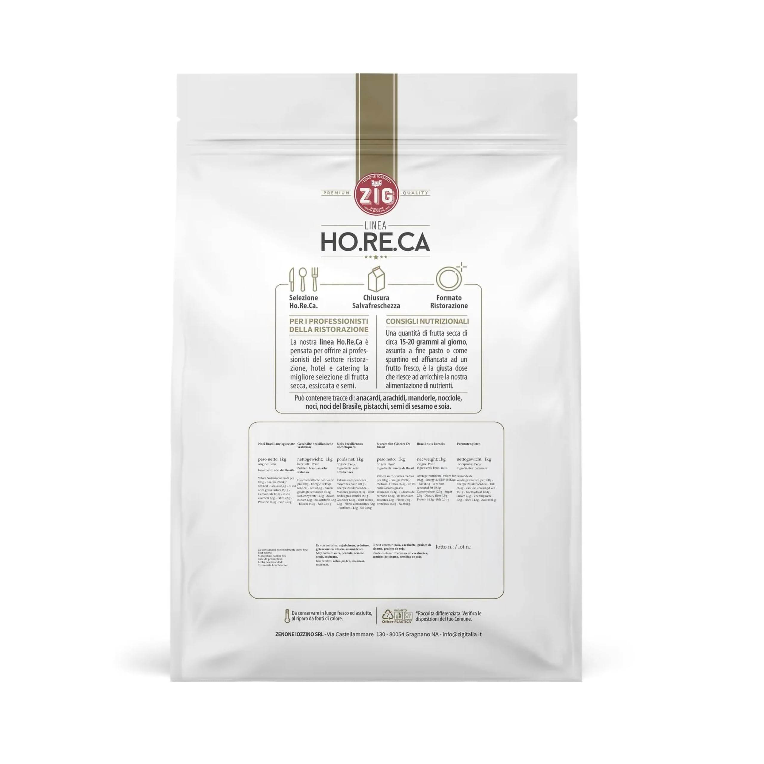ZIG - HORECA - nueces sin cáscara de Brasil de Amazonìa 1 Kg