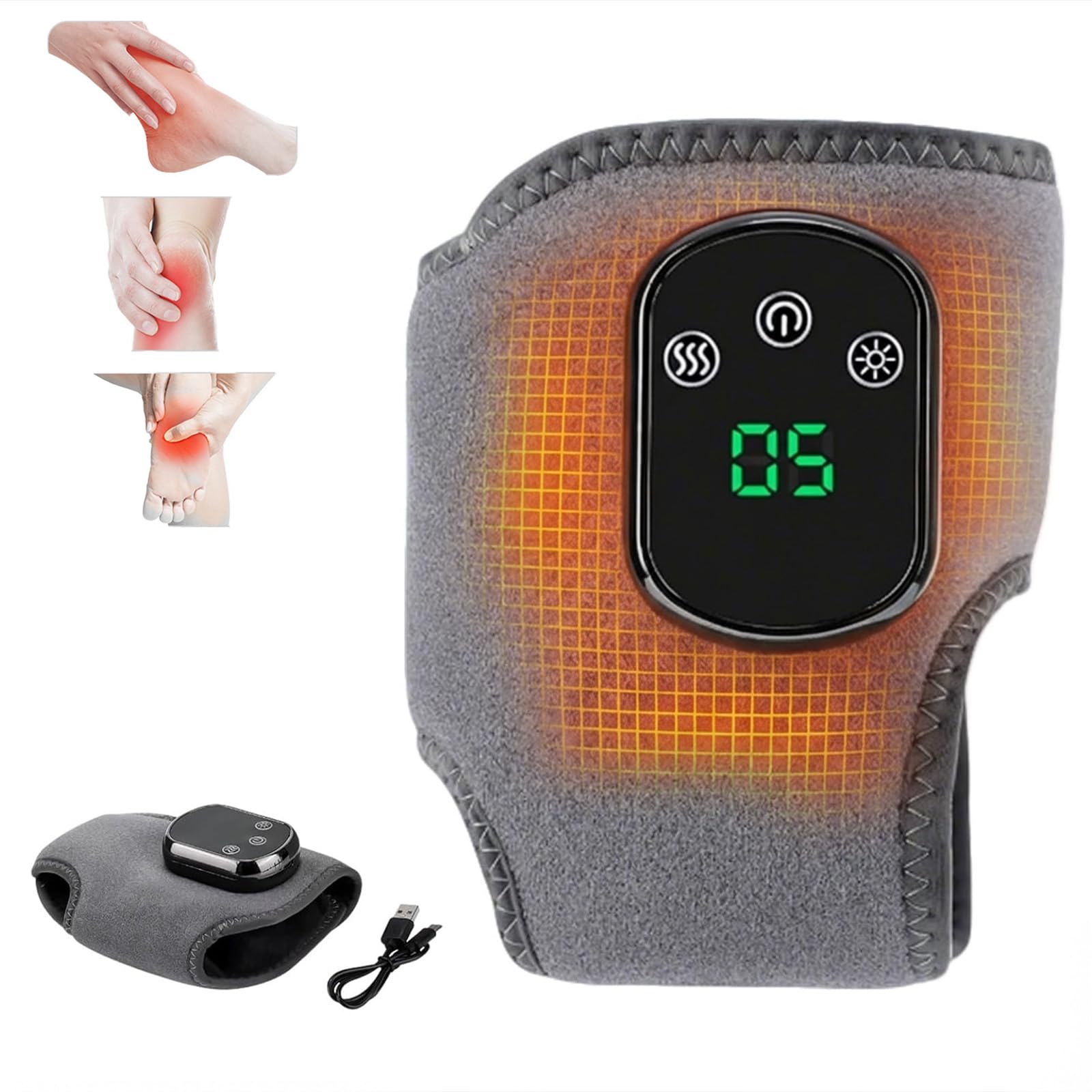 Venaflex Masajeador Pies, Masajeador De Pies 3 En 1, Masaje Para Pies Con Neuropatía, Masajeador De Tobillos Inalámbrico Y Portátil, Equipado Con 3 Modos De Vibración Y 5 Niveles De Calor