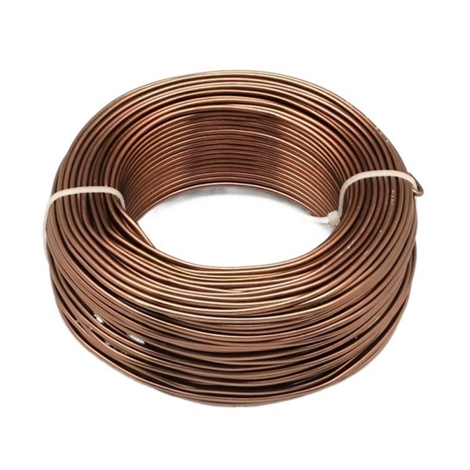 1 Rolle Aluminiumdraht für Schmuckherstellung, Halsketten, Armbänder, 0,8 mm, 1 mm, 1,5 mm, 2 mm, 3,0 mm, 4 mm, 5 mm, 6 mm, 23 Farben für Heimwerken, Modellbau, Schmuck, Basteln (Sienna, 0,5 - 0,6 mm