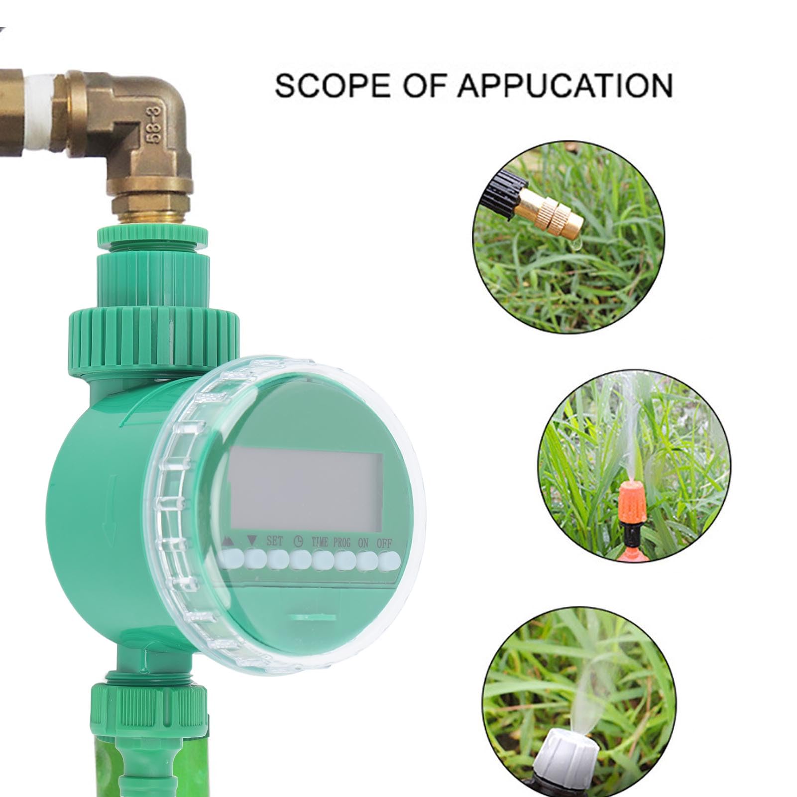 Temporizzatore Irrigazione, Timer Irrigazione a Batteria Facile da Programmare, Irrigatore Automatico per Giardino, Prato e Tubo da Giardino