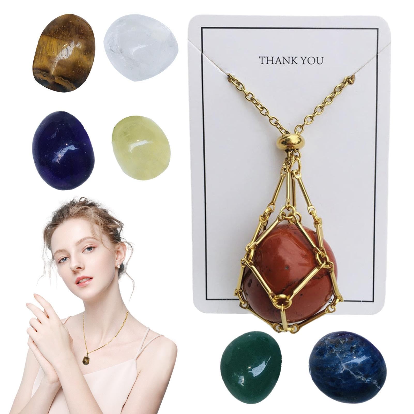 COHEALI Porte-Collier En Cristal Doré 2 Pièces Avec Design Creux Pour