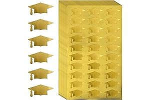 Whaline 600-Count Gold Graduation Cap Stickers