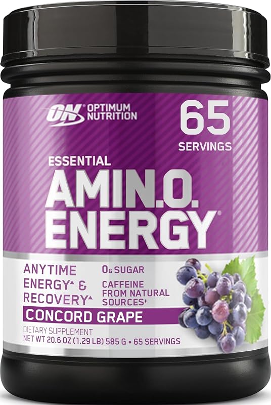 Amino Energy - Pre Workout with Green Tea, Bcaa, Amino Acids, Keto Friendly, Green Coffee Extract, Energy Powder - Concord Grape, 65 Servings