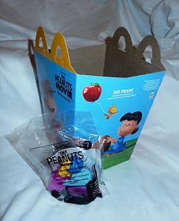 McDonald's 2015 "The Peanuts Movie" Ice Cleaning Woodstock #7 (Zamboni) Happy Meal Toy + Happy Meal (Gift) Box