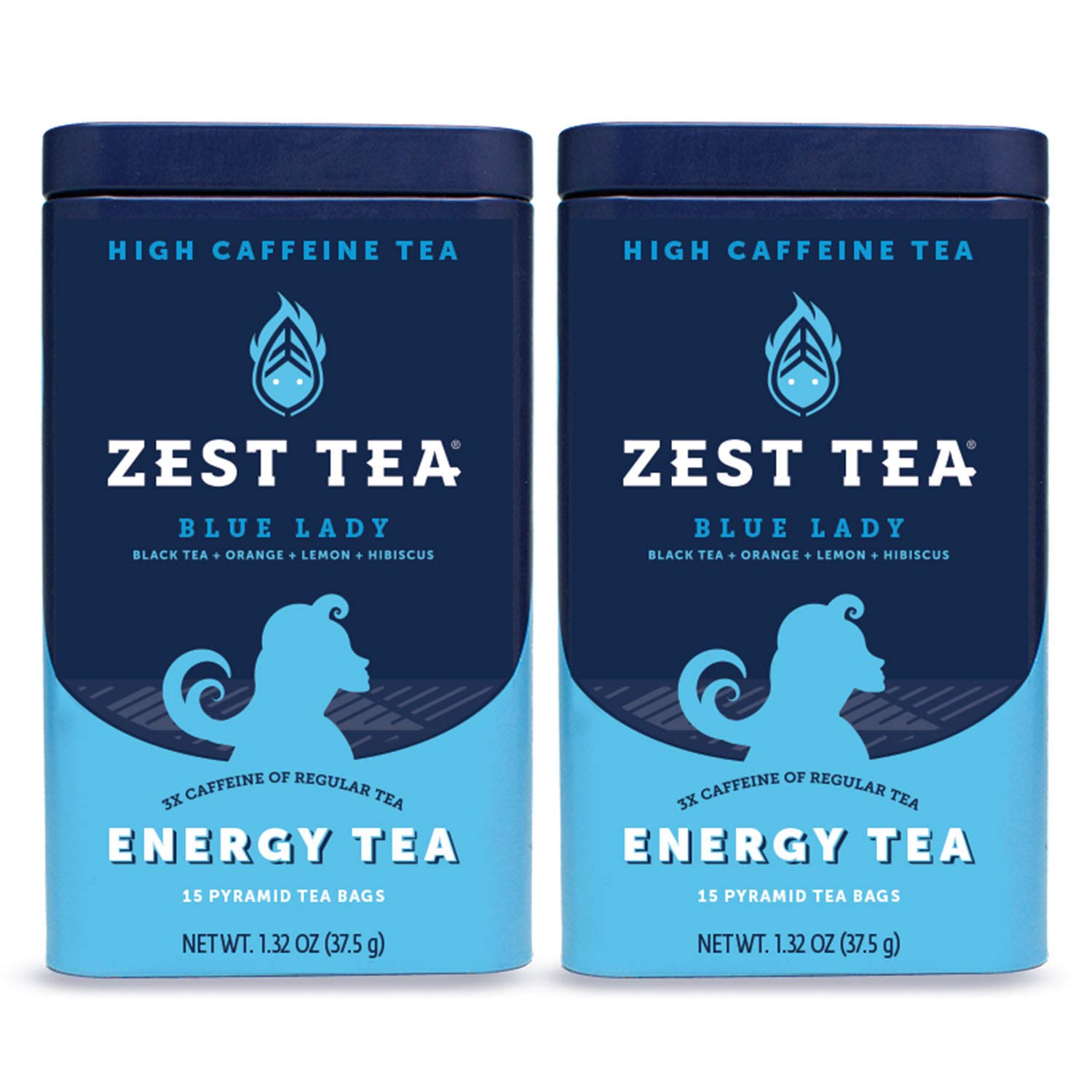 Zest Tea Premium Energy Hot Tea, High Caffeine Blend Natural & Healthy Traditional