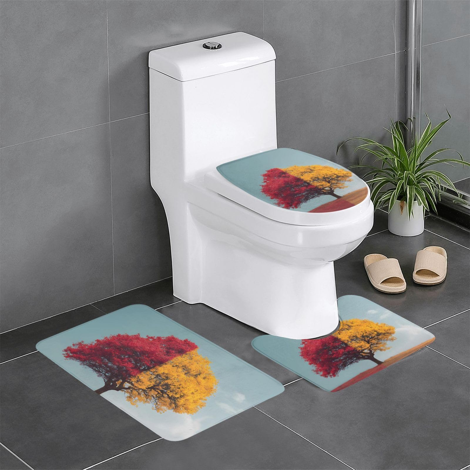 Tapis de salle de bain antidérapant lot de 3 contre les sols froids et humides
