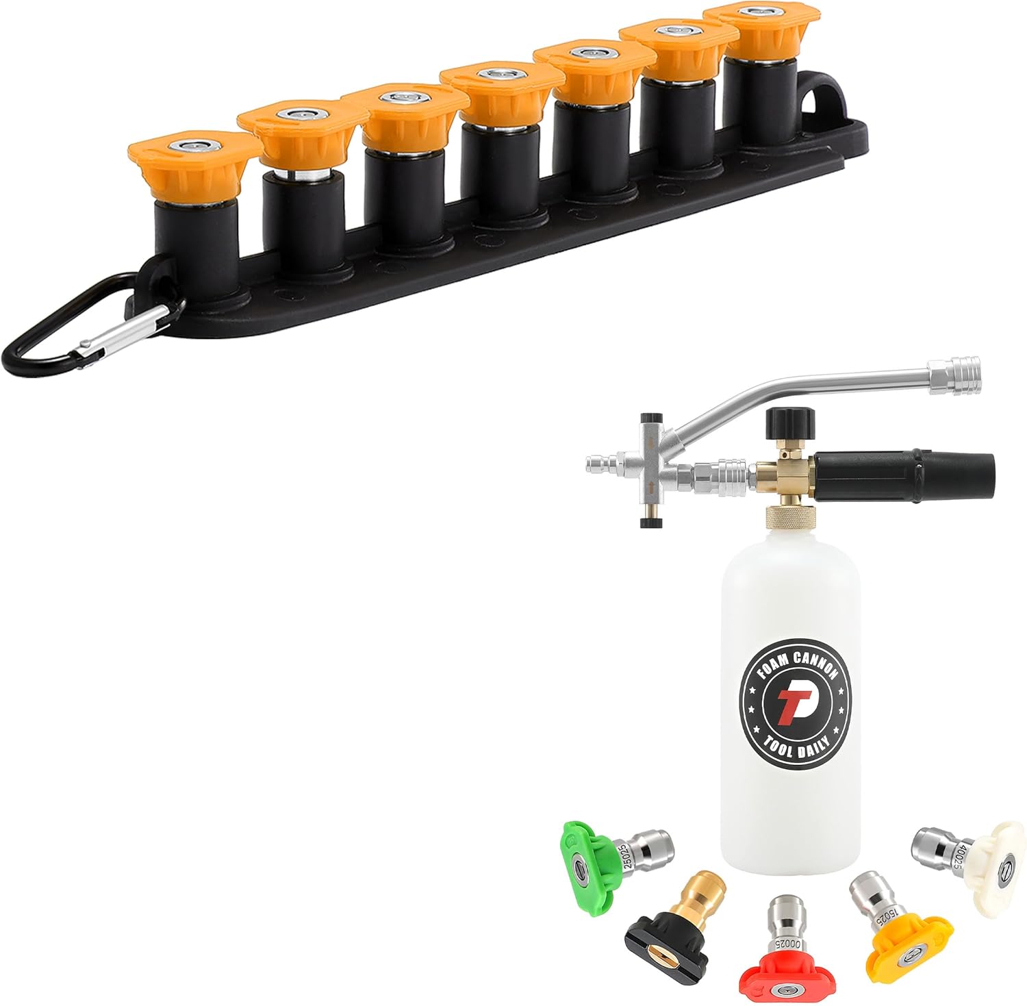 Tool Daily Pressure Washer Tips, Foam Cannon with Dual Connector Accessory
