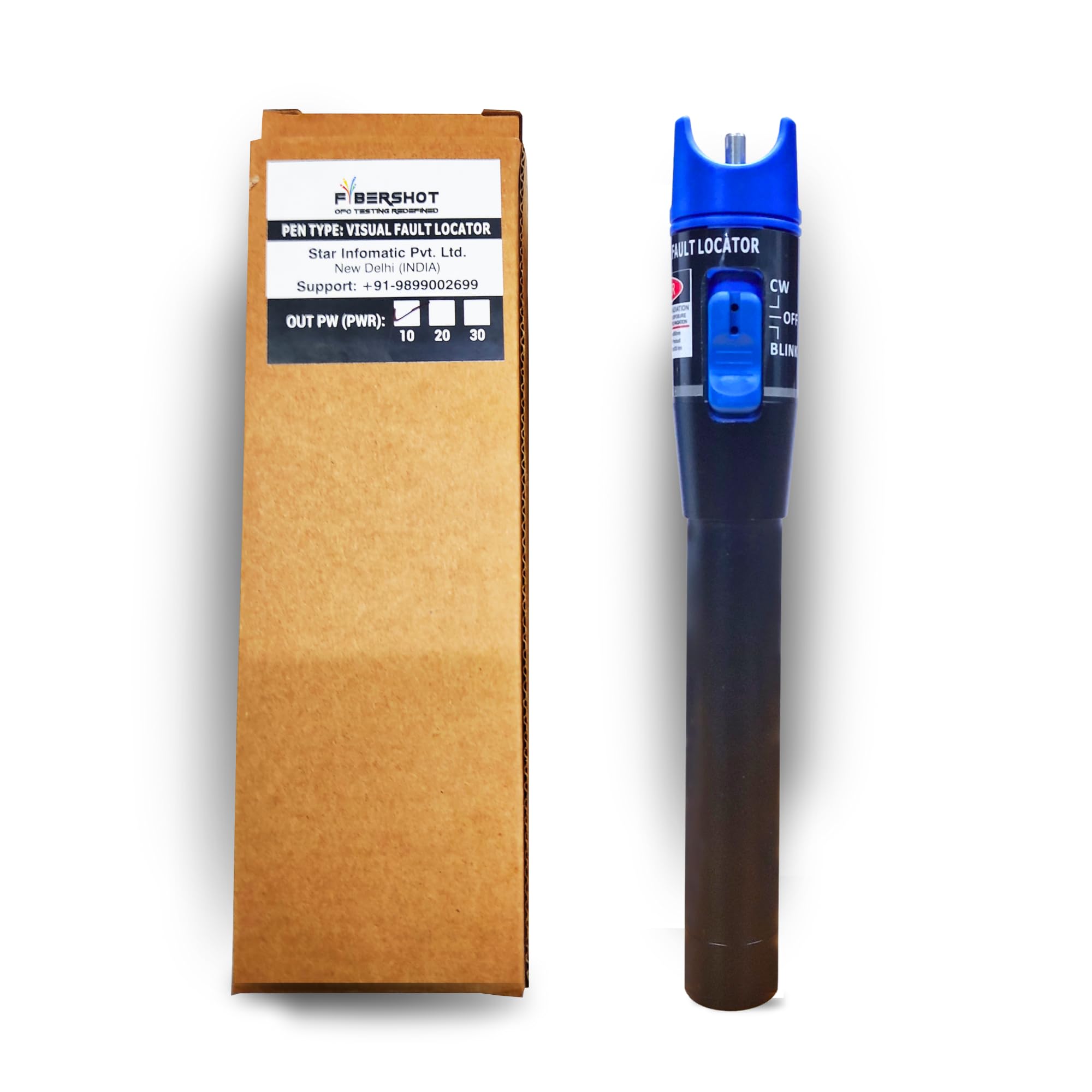 10mW Visual Fault Locator | 10km Red Laser Fiber Optic Cable Tester | SC/FC/ST Pen Type VFL for FTTH & Telecom-image-43