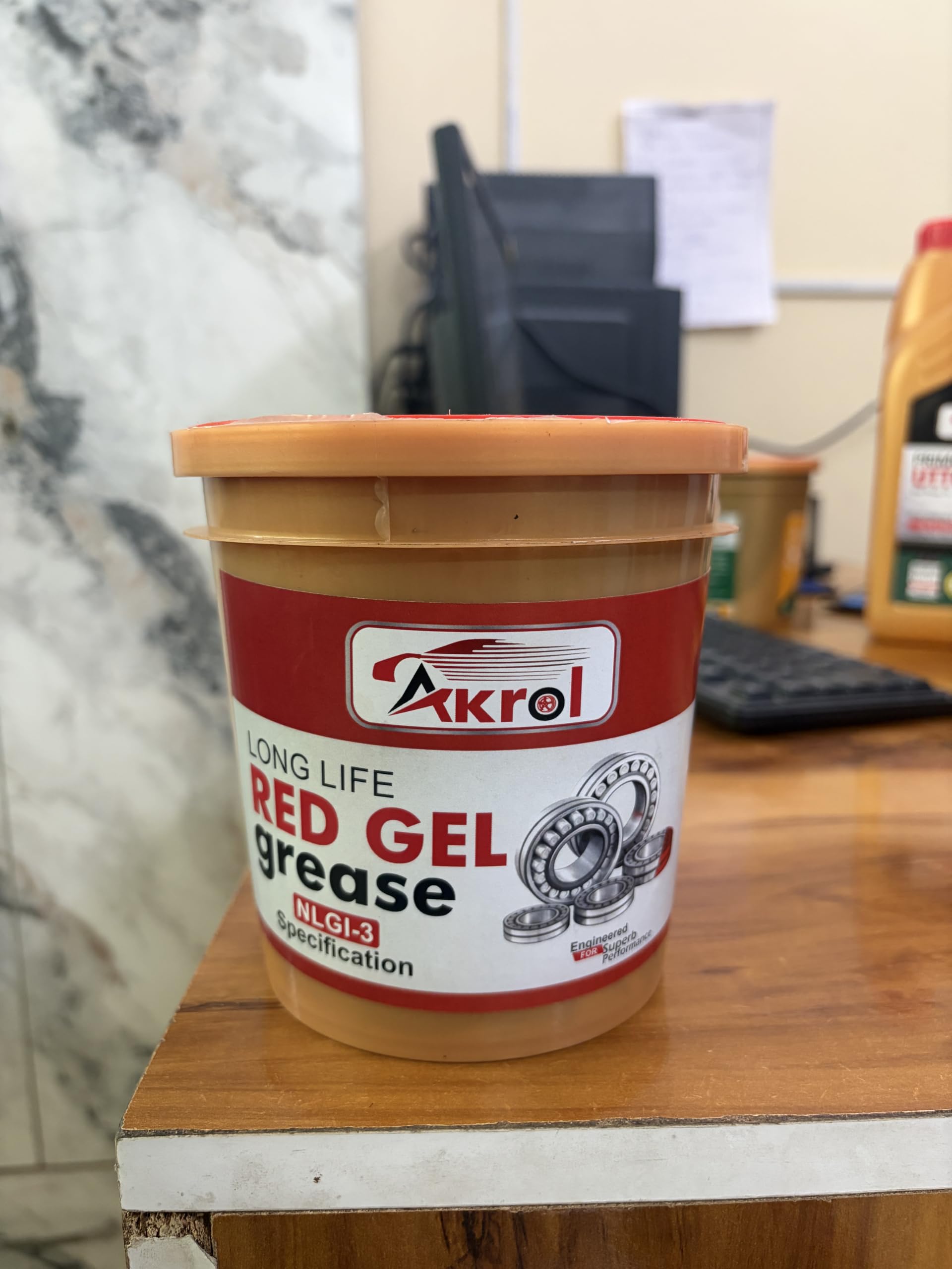 Akrol Long Life Red Gel Grease, NLGI-3 Specification, Water Resistant, Rust and Corrosion Protection, Wide Temperature Range-image-8