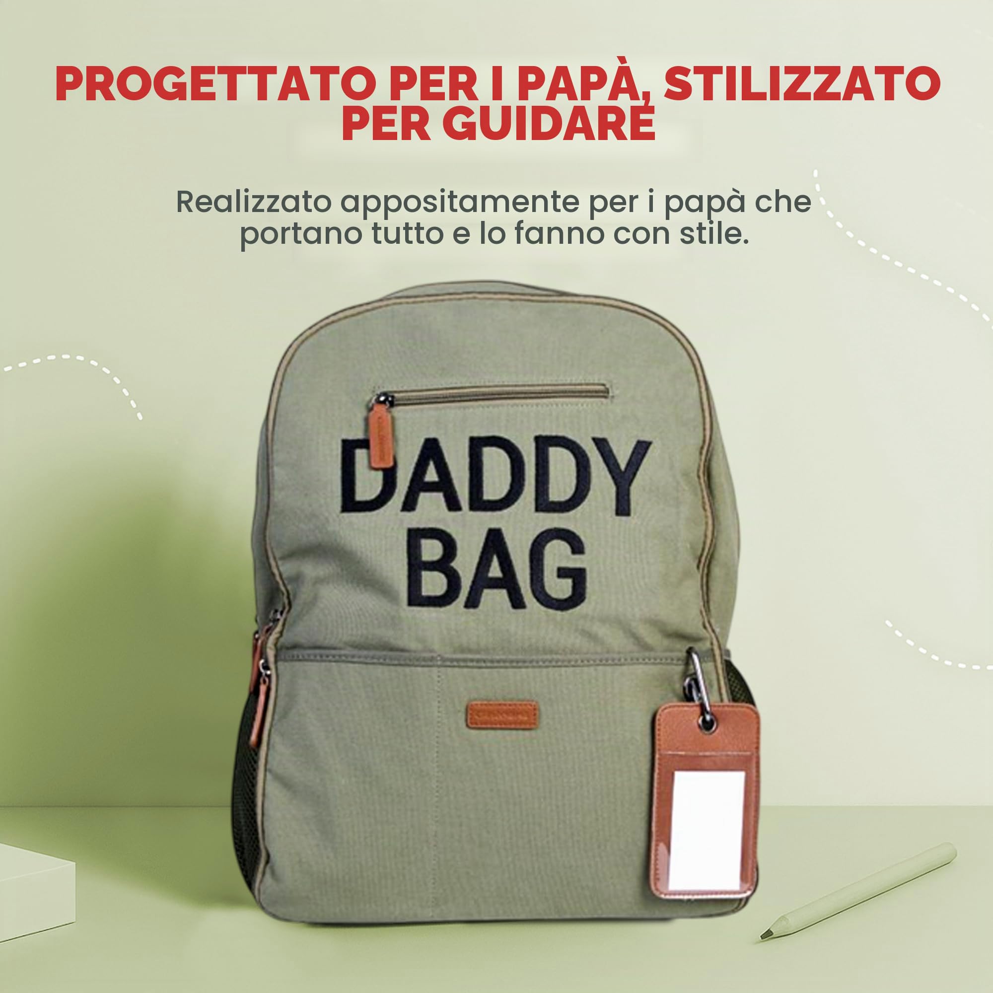 Childhome Zaino fasciatoio Daddy Bag, cachi
