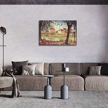 絵画 アルフレッド・シスレー セーヌのほとり シスレー セーヌ川のほとり ジークレーポスター額装品