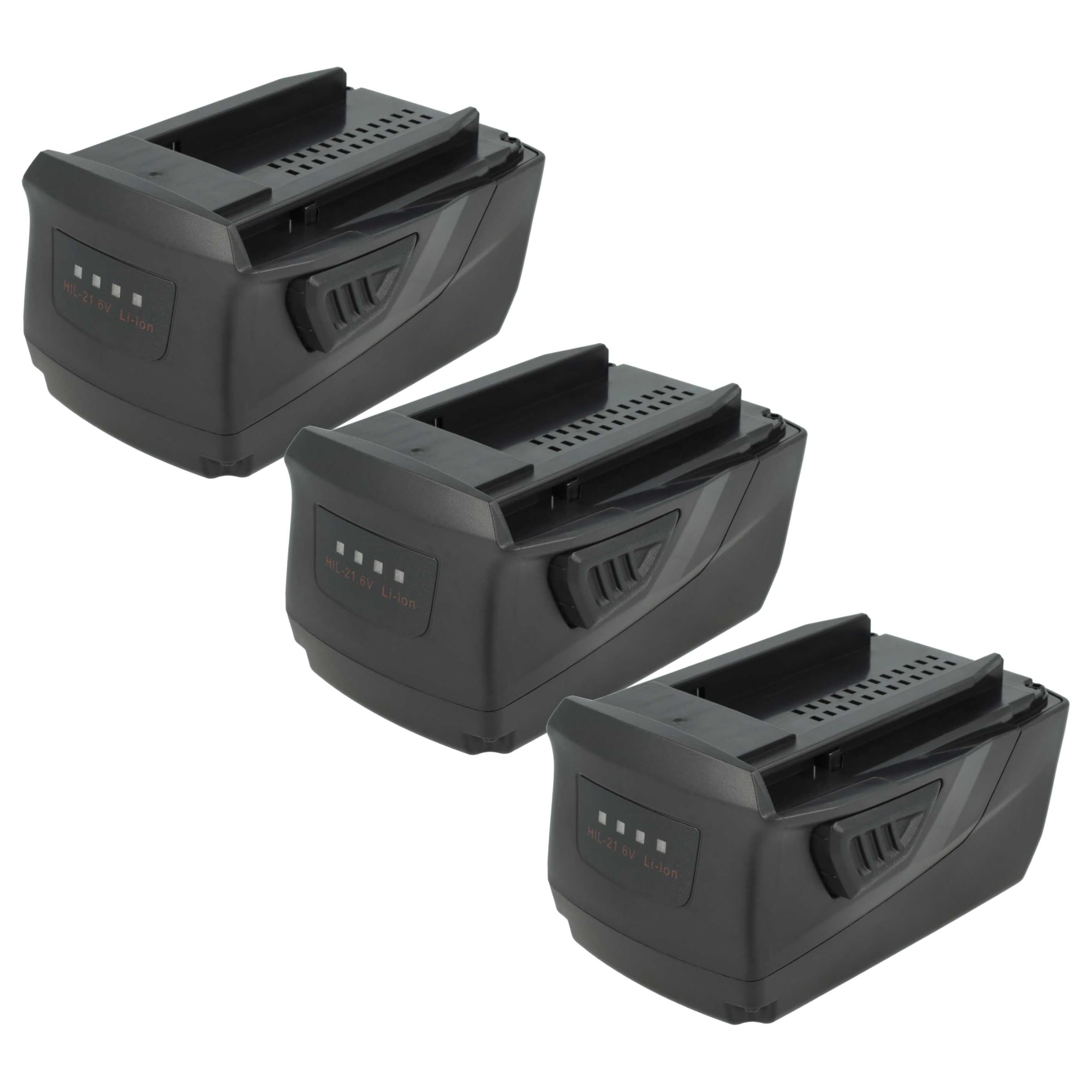 vhbw 3X batería reemplaza Hilti B22/2.6, B22/3.3, B22/5.2, B22/8.0 para Herramienta (6000 mAh, Li-Ion, 21,6 V)