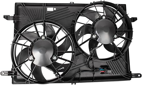 Vista 129 de TRQ Conjunto de ventilador de enfriamiento dual para radiador Compatible con 2004-2006 Lexus ES330 Toyota Camry 2004-2008 Solara LX3115111