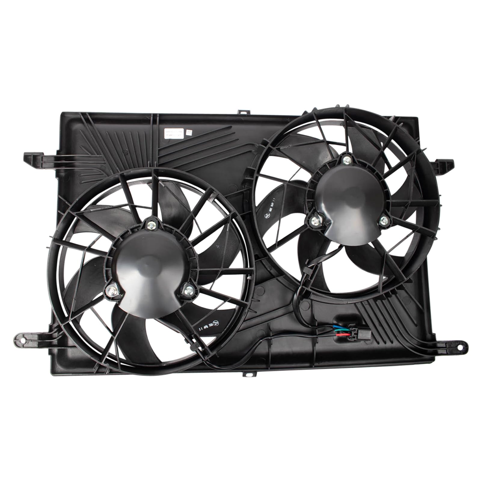 TRQ Radiator Dual Cooling Fan Assembly Compatible with 2008-2017 Buick Enclave 2009-2017 Chevrolet Traverse 2007-2017 GMC Acadia 2007-2010 Saturn