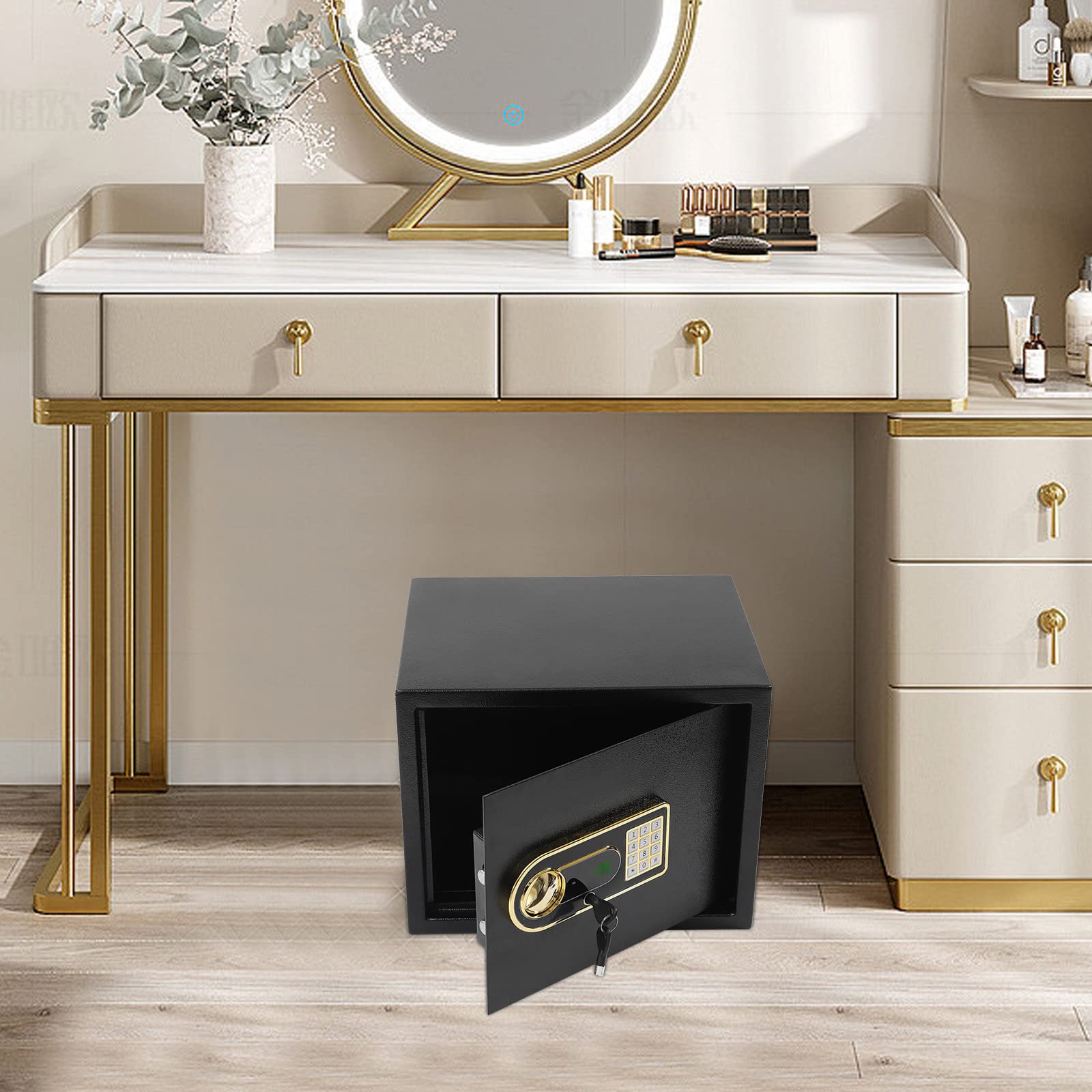 Cassaforte da 30 l per casa, cassaforte ignifuga, impermeabile, per monete, cassaforte digitale per mobili, cassaforte per munizioni, armi, contanti, gioielli, documenti A4