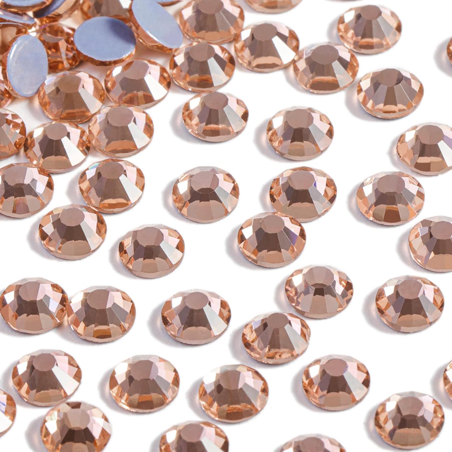 Beadsland Hotfix Rhinestones, 1440pcs Flatback Crystal Rhinestones for Crafts Clothes DIY Decorations Champagne, SS20, 4.6-4.8mm - Image 3