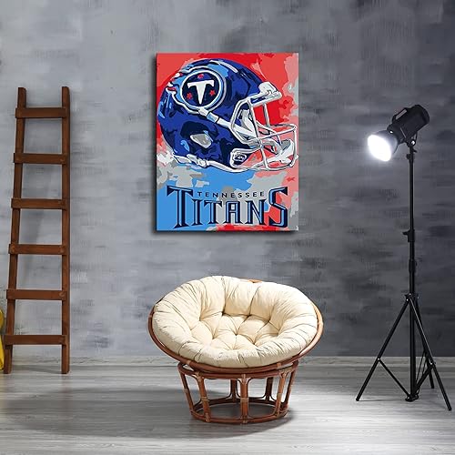 Miniatura 4 de Póster de fútbol americano de Tennessee City Titans, diseño deportivo, lienzo para pared, diseño impreso, obra de arte para decoración del hogar