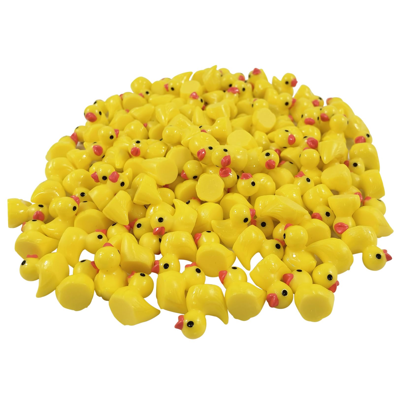 EMiEN 125 PCS Mini Duck Duckling Miniature Ornament,Decoration Garden Plant (Gold) - dollhouse accessories | Mubboo