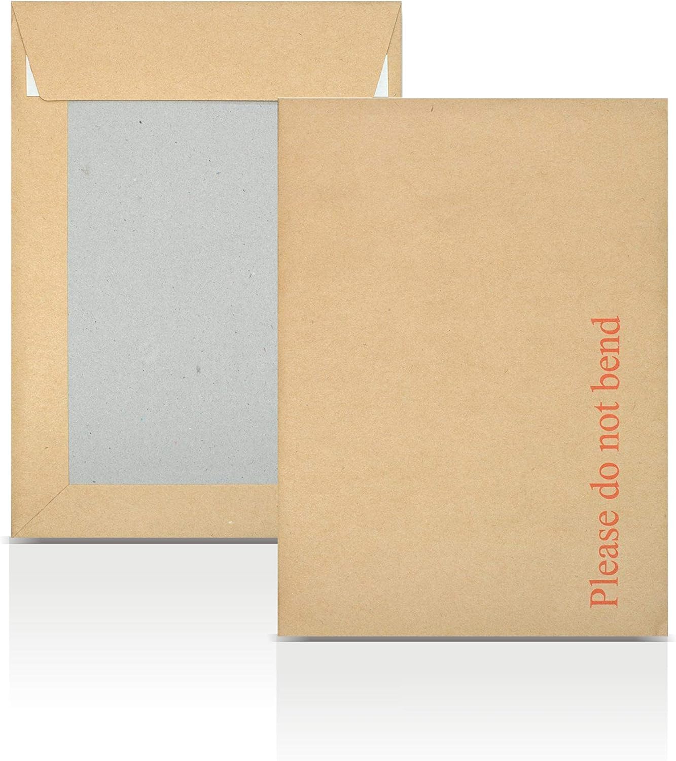 Knockpip Brown Manilla Hard Board Backed Envelopes C4 324x229mm | Please Do Not Bend | Self Seal Rigid Cardboard Document Photo Mailers | Pack of 100 | Knockpip