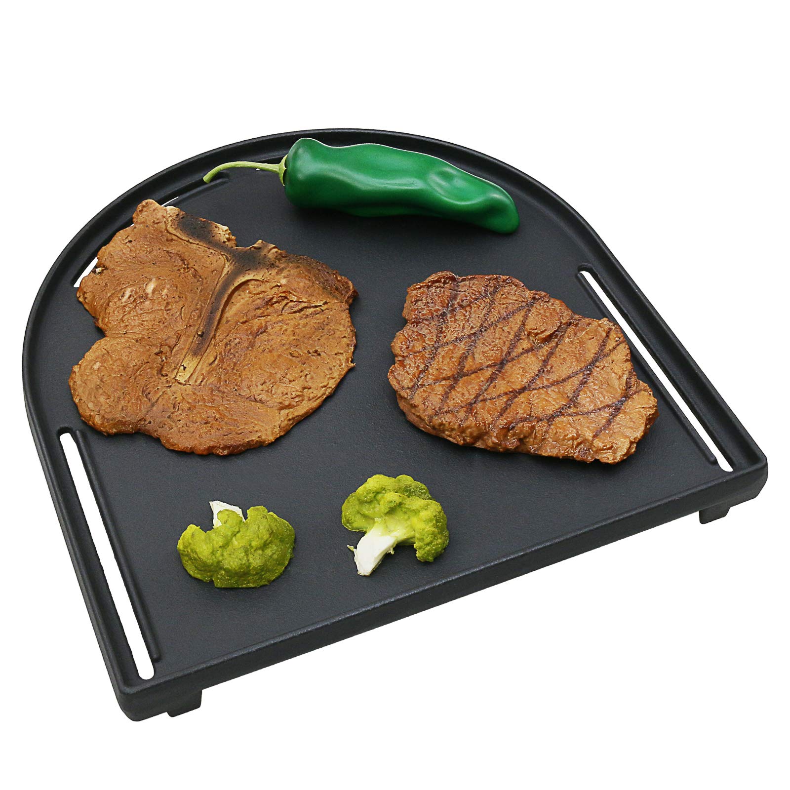 Uniflasy Piastra di cottura a mezza griglia in ghisa per Coleman RoadTrip Swaptop Grills LX LXE LXX, antiaderente, accessori per barbecue, 1 confezione