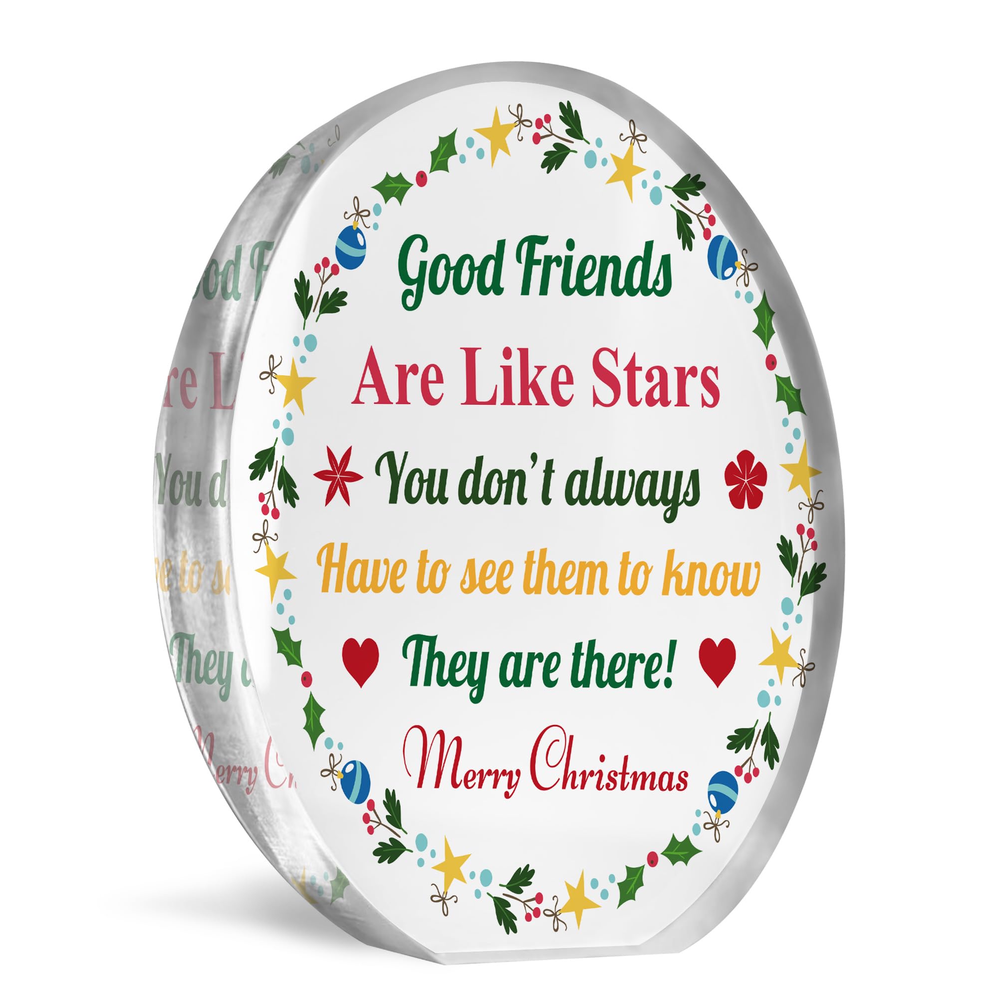 Red Ocean Good Friends Are Like Stars Plaque Long Distance Gift For Friend For Christmas Friendship Gifts For Her Him Thank You Gift For Friend Best Friend Sign Keepsake Gift For Women