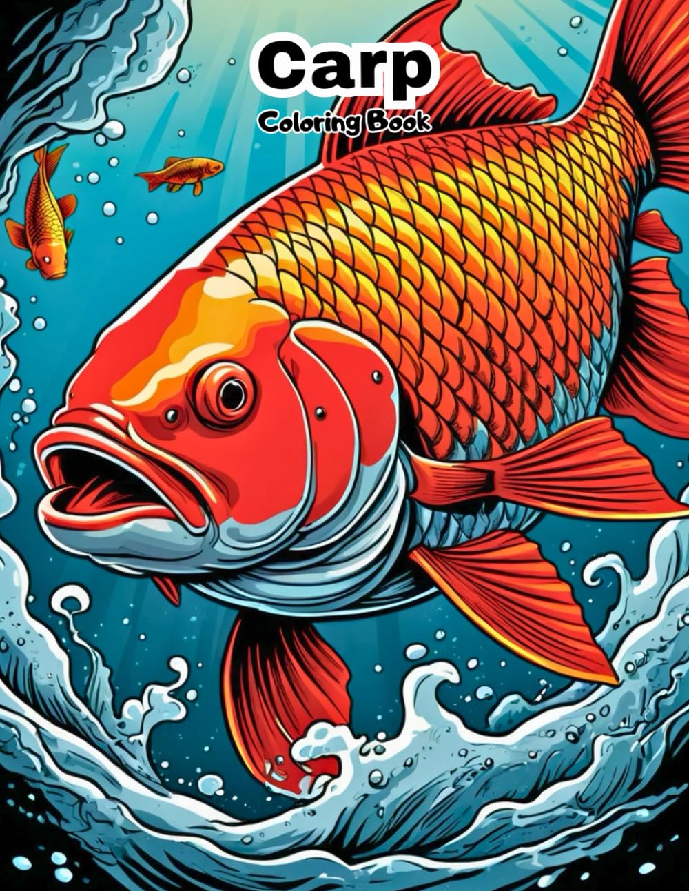 Cute Carp Fish Coloring Book: Adorable Big Fish Designs for Toddlers! (UNDER THE SEA COLORING BOOKS)