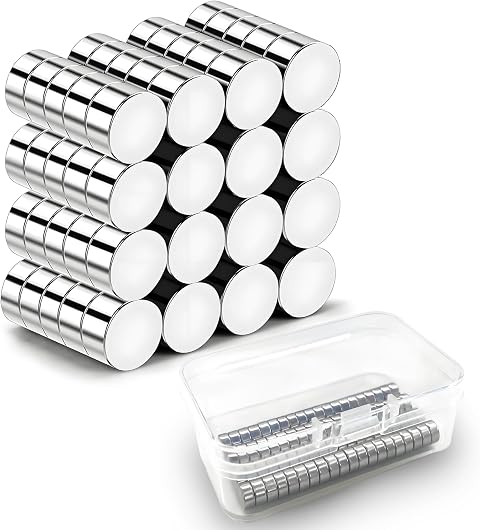 80 Stück Magnete Stark,6x3mm | Neodym Magnet,Runde Starker Magnete Mit Box,für Kühlschrank,Whiteboard,Magnettafel,Büro