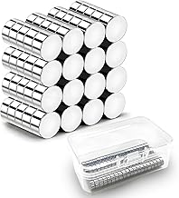 80 Pack Round Strong Magnets,6mm X 3mm Neodymium Magnet,With box,for White Board,Fridge, Pin Board and DIY Picture