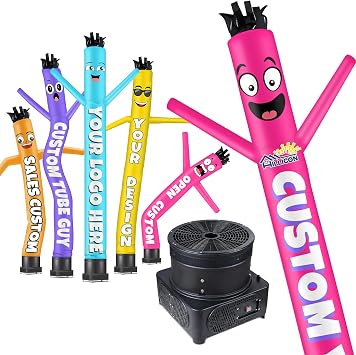 7FT Custom Inflatable Tube Man with Blower - Personalized Wacky Waving Inflatable Tube Guy - Customized Waving Dancer Man for Advertising Business Events Indoor Outdoor Party Decoration