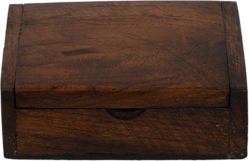 VOSAREA Caja organizadora de joyas, caja de almacenamiento de madera vintage, cajas de joyería pequeñas, caja de artículos de escritorio, caja de