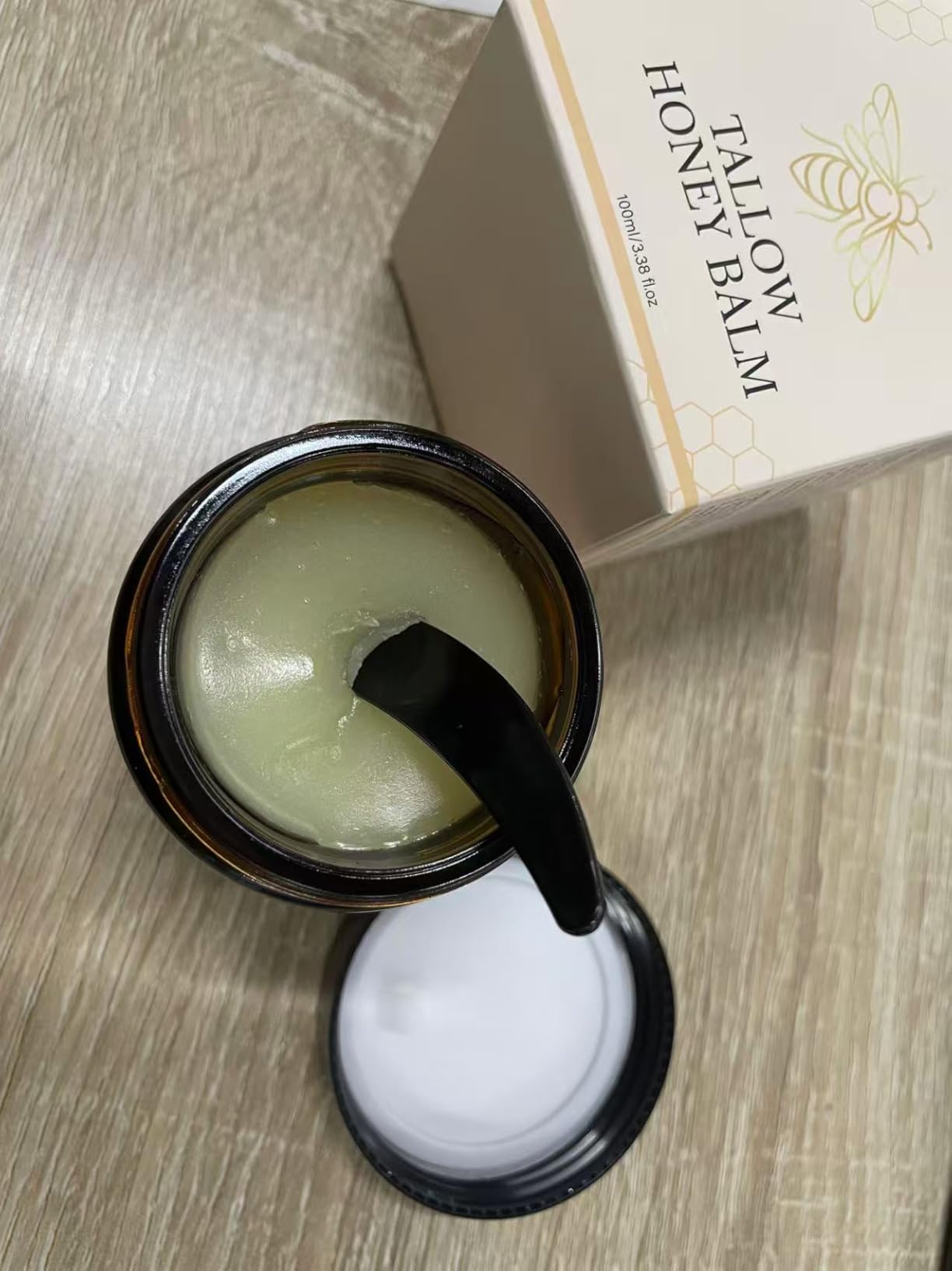 OLV Beef Tallow for Skin, Tallow and Honey Balm for Face Organic Grass-Fed Beef Tallow Balm with Raw Wild Honey, Natural Formula Moisturizing Cream for Body Face(3.38 fl.oz/Unscented)