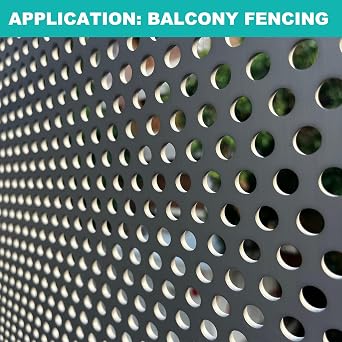 PATIKIL 15.7 x 7.9 304 Stainless Steel Perforated Sheet, 0.31 Hole 19GA Expanded Metal Mesh Plate Screen Decorative Meshes for Ventilation Grill Smoking