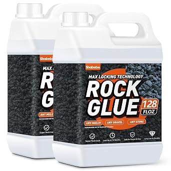 Rock Glue for Pathways & Slopes, 2Gallon Stabilizing Gravel & Preventing Stone Scattering, Dries Clear, Fast Drying, Pet-Safe Stone Glue for Walkways, Yard Paths, Driveway Edges & Decorative