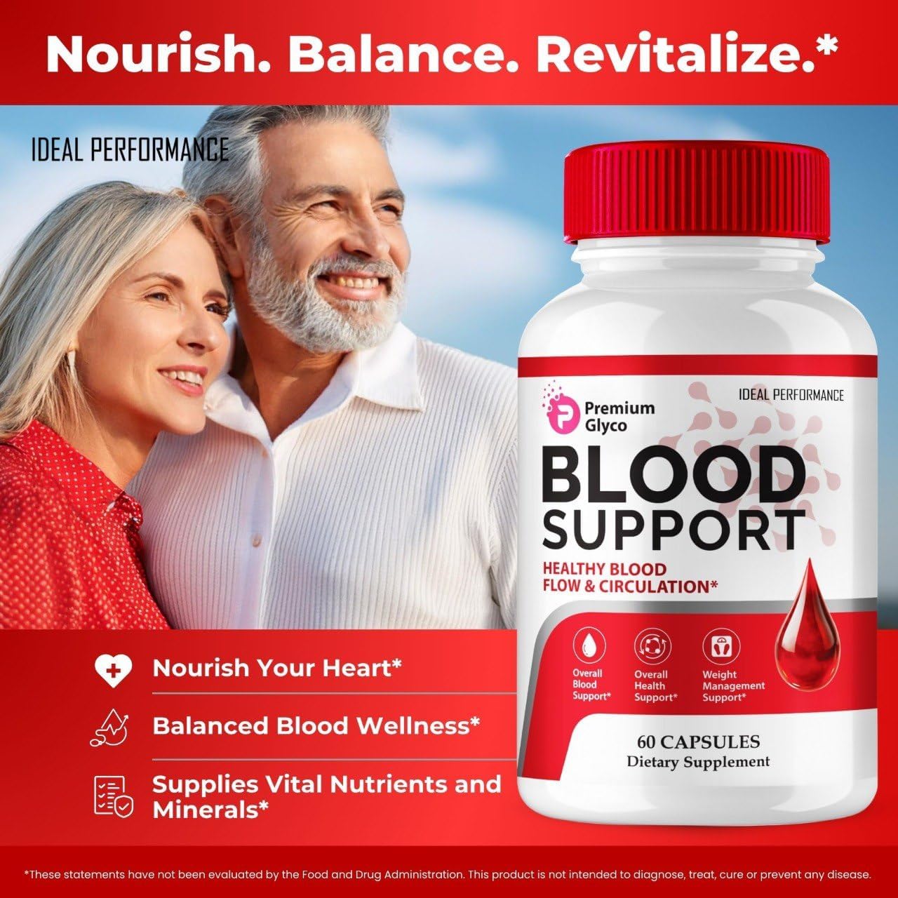 Premium Glyco Capsules, Official Premium Glyco Advanced Blood Formula Supplement Pills - Maximum Strength, All Natural Healthy Circulation & Stable Levels, PremiumGlyco Health Reviews (2 Pack)